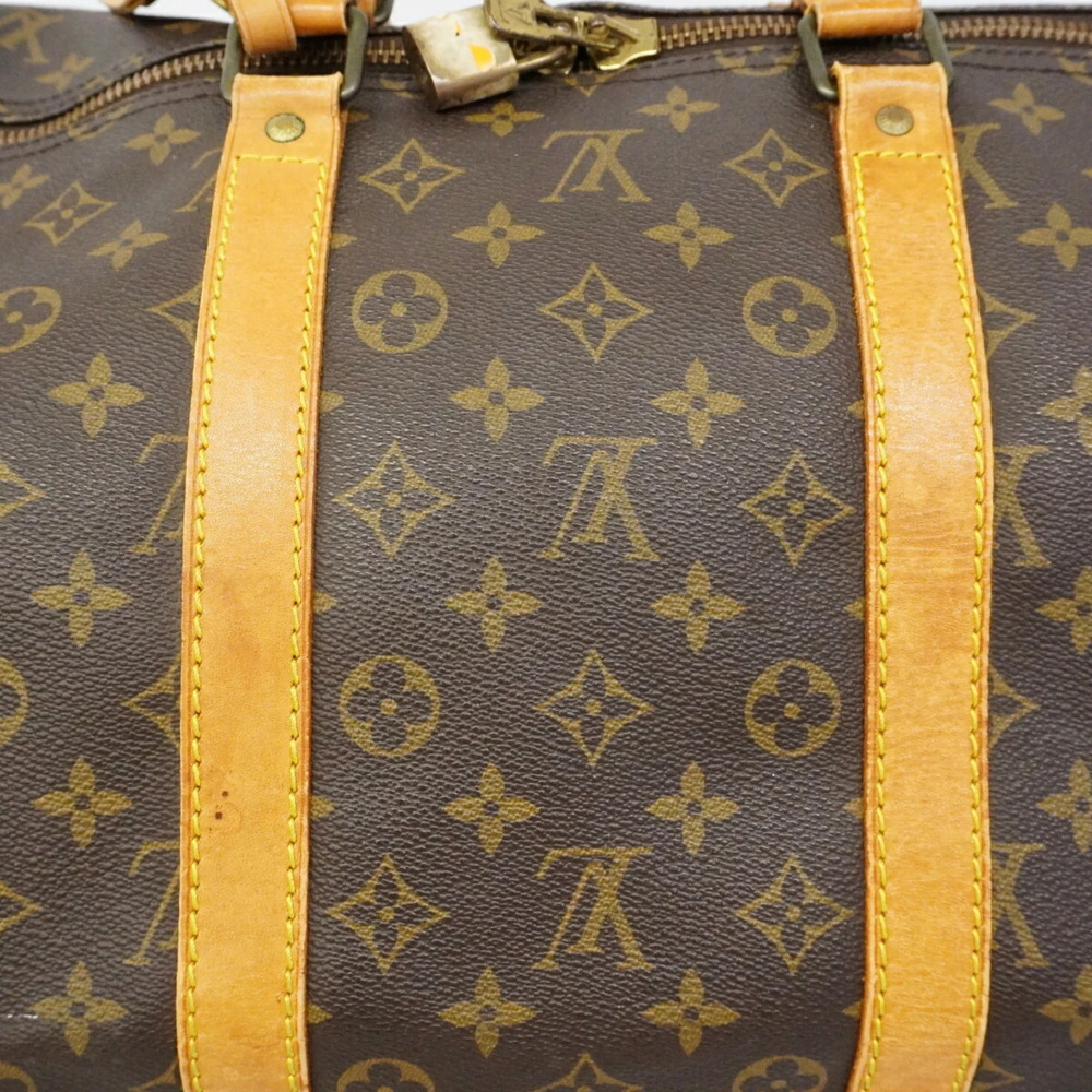 LOUIS VUITTON Brown Monogram Keepall 55 Boston Bag - Picture 13 of 14